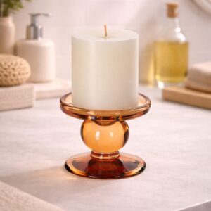 candelabro de vidrio bajo 9x7 cm